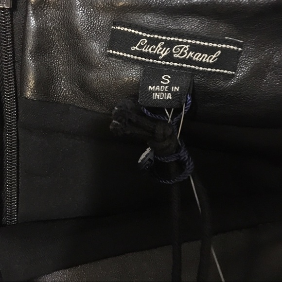 lambskin leather Lucky Brand Pencil skirt with details - Picture 4 of 8